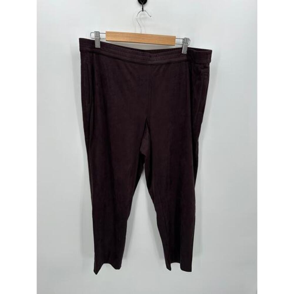 J. Jill Wearever Faux Suede Pants Women XLP NWT Rum Raisin Country‎ Western